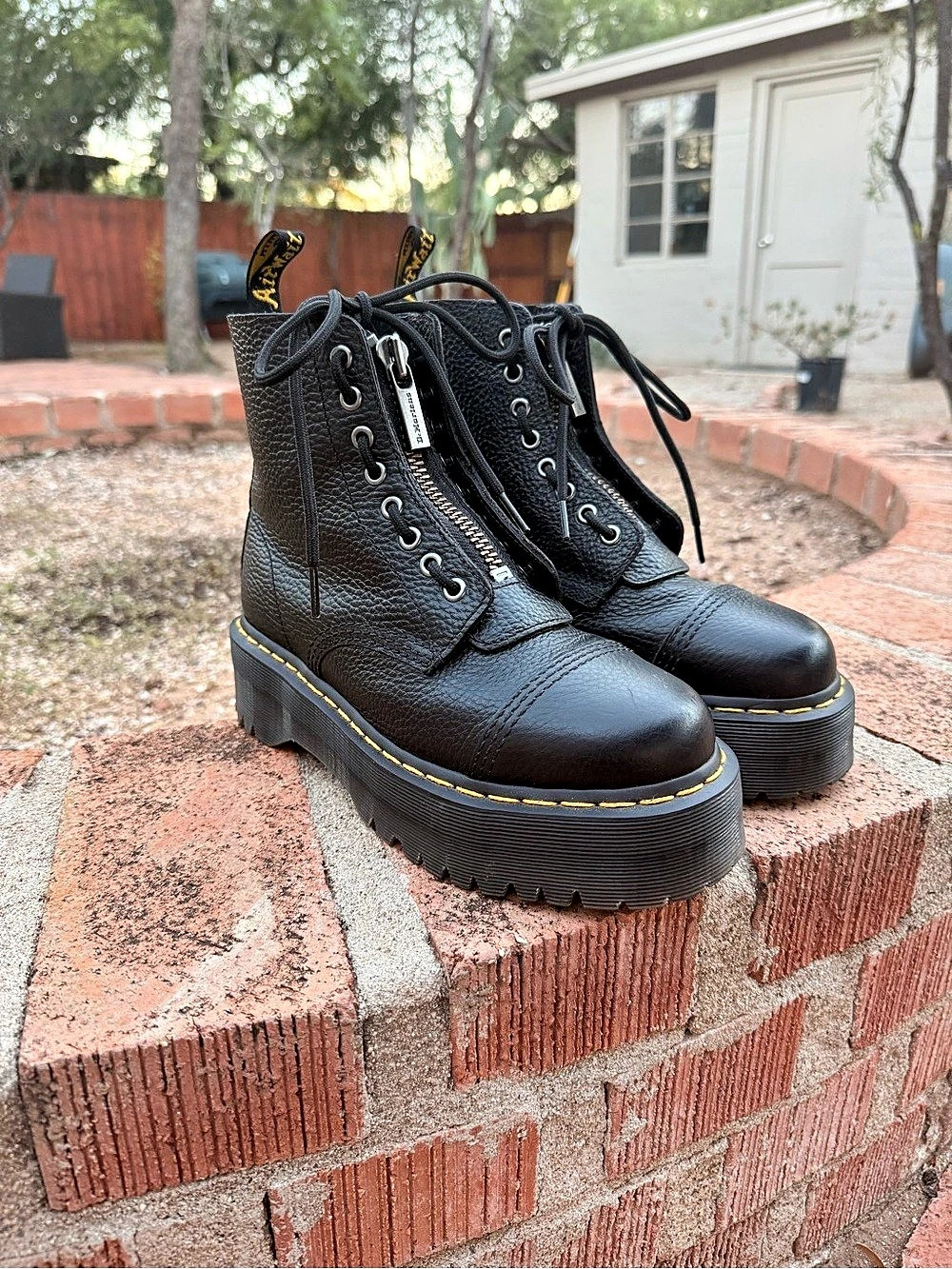 Dr. Martens Jadon Black Platform Combat Boots